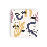 Single One Line Abstract Art Coaster Set By Artists Collection