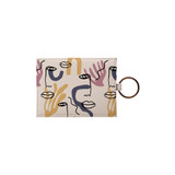Single One Line Abstract Art Card Holder By Artists Collection