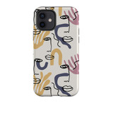 Single One Line Abstract Art iPhone Tough Case By Artists Collection