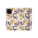 Single One Line Abstract Art iPhone Folio Case By Artists Collection