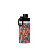 Rainbow Paint Strokes Pattern Water Bottle By Artists Collection