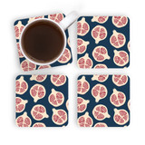 Pomegranate Pattern Coaster Set By Artists Collection