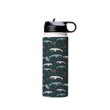 Planet Earth Pattern Water Bottle By Artists Collection