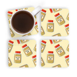 Peanut Butter Lover Pattern Coaster Set By Artists Collection