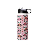 Panda Love Pattern Water Bottle By Artists Collection