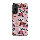 Panda Love Pattern Samsung Tough Case By Artists Collection