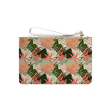 Palm Trees With Lines Pattern Clutch Bag By Artists Collection