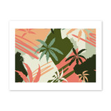 Palm Trees With Lines Pattern Art Print By Artists Collection