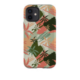 Palm Trees With Lines Pattern iPhone Tough Case By Artists Collection