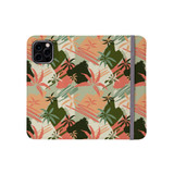Palm Trees With Lines Pattern iPhone Folio Case By Artists Collection