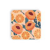 Orange And Peach Pattern Coaster Set By Artists Collection