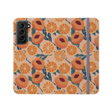 Orange And Peach Pattern Samsung Folio Case By Artists Collection