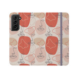 One Line Pattern Samsung Folio Case By Artists Collection