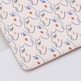 One Line Drawing Abstract Faces Clutch Bag By Artists Collection
