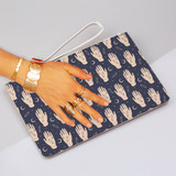 Mystical Hand Pattern Clutch Bag By Artists Collection