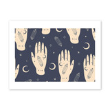 Mystical Hand Pattern Art Print By Artists Collection