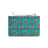 Neon Music Pattern Clutch Bag By Artists Collection