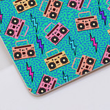 Neon Music Pattern Clutch Bag By Artists Collection