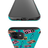 Neon Music Pattern iPhone Tough Case By Artists Collection