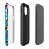 Neon Music Pattern iPhone Tough Case By Artists Collection