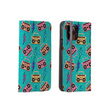 Neon Music Pattern iPhone Folio Case By Artists Collection