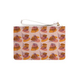 Modern Tropical Palm Leaf Pattern Clutch Bag By Artists Collection