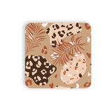 Modern Tropical Leopard Pattern Coaster Set By Artists Collection