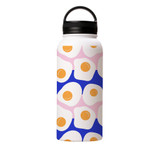 Fried Egg Pattern Water Bottle By Artists Collection