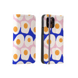 Fried Egg Pattern iPhone Folio Case By Artists Collection