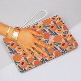 Fresh Peach Pattern Clutch Bag By Artists Collection