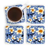 Fresh Flowers Pattern Coaster Set By Artists Collection