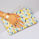 Fresh Lemons Pattern Clutch Bag By Artists Collection