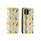 Fresh Lemons Pattern iPhone Folio Case By Artists Collection