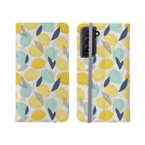 Fresh Lemons Pattern Samsung Folio Case By Artists Collection