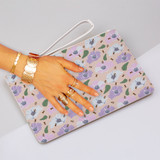 Flowers With Bees Pattern Clutch Bag By Artists Collection