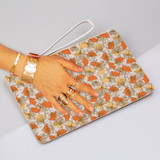 Fall Ginkgo Biloba Pattern Clutch Bag By Artists Collection