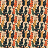 Exotic Modern Leaves Pattern Design By Artists Collection