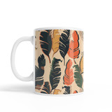 Exotic Modern Leaves Pattern Coffee Mug By Artists Collection