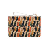 Exotic Modern Leaves Pattern Clutch Bag By Artists Collection