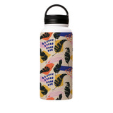 Exotic Banana Leaves Pattern Water Bottle By Artists Collection