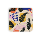 Exotic Banana Leaves Pattern Coaster Set By Artists Collection