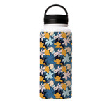 Exotic Flowers Pattern Water Bottle By Artists Collection