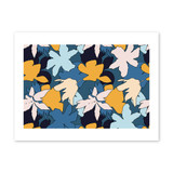 Exotic Flowers Pattern Art Print By Artists Collection