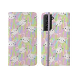 Bright Easter Bunny Pattern Samsung Folio Case By Artists Collection
