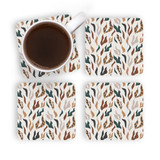Creative Floral Collage Pattern Coaster Set By Artists Collection