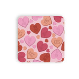 Conversation Hearts Pattern Coaster Set By Artists Collection