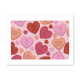 Conversation Hearts Pattern Art Print By Artists Collection