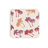 Colorful Palm Trees Pattern Coaster Set By Artists Collection