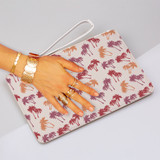 Colorful Palm Trees Pattern Clutch Bag By Artists Collection