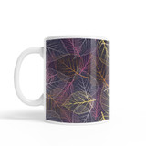 Colorful Leaves Outline Pattern Coffee Mug By Artists Collection